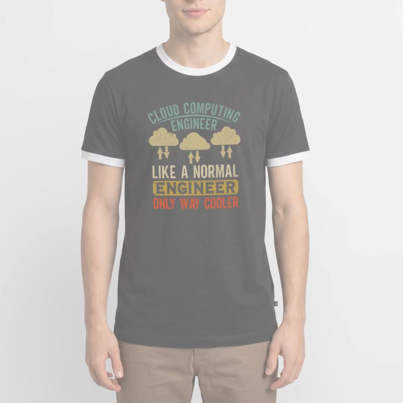 Cloud Computing Engineer Definition Retro Computer Männer Kontrast-T-Shirt