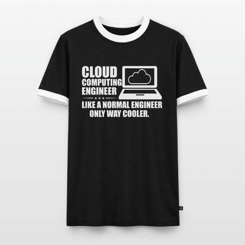 Cloud Computing Engineer Definition Retro Computer Männer Kontrast-T-Shirt