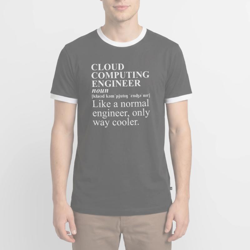 Cloud Computing Engineer Definition Retro Computer Männer Kontrast-T-Shirt