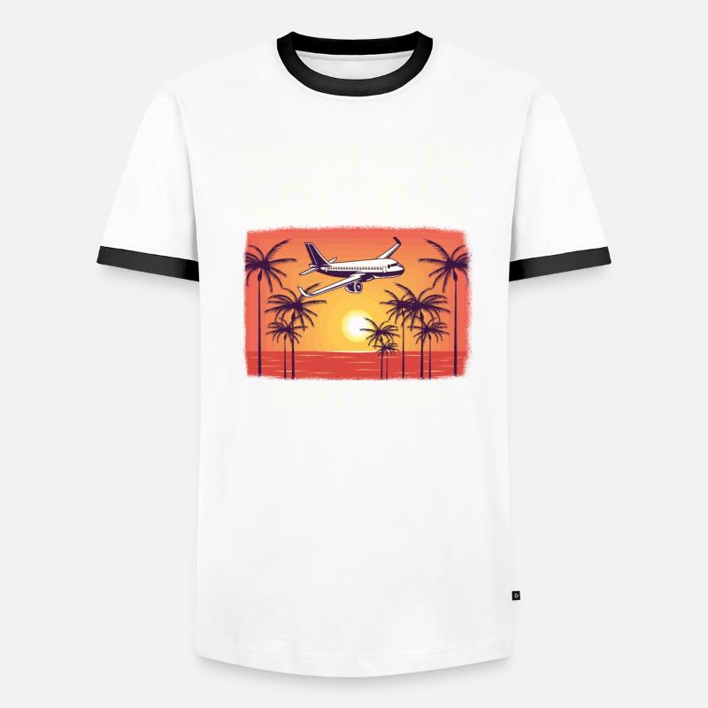 Parce que je suis le commandant de bord Pilot Flight Captain Flyer T-shirt contrasté Homme