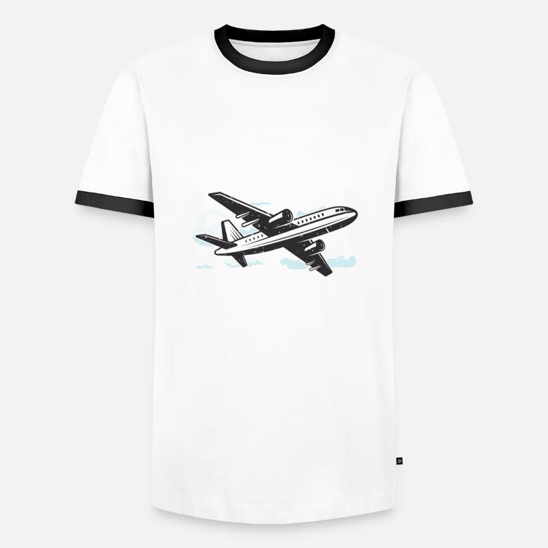 Flugzeug Fluglizenz Flugschein Pilot Männer Kontrast-T-Shirt