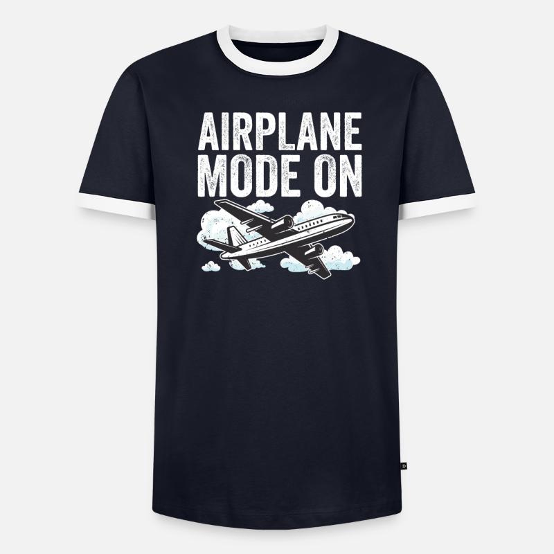 Retro-Flugzeugflugzeug Pilot Berufspiloten - Männer Kontrast-T-Shirt - undefined
