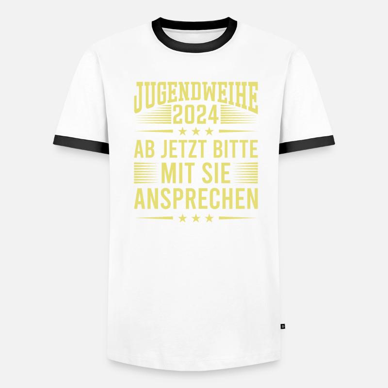 Jugendweihe 2024 Ab Jetzt Bitte Mit Sie Ansprechen Männer Kontrast-T-Shirt