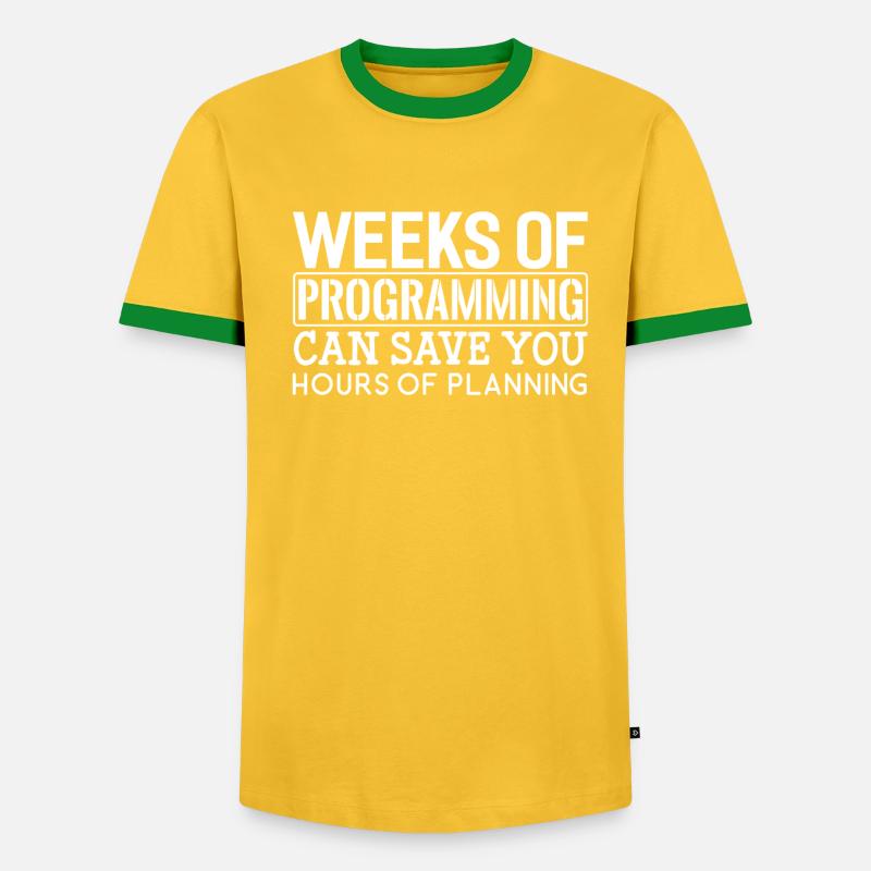 Programmer Weeks Of Programming - Men's Ringer Shirt - undefined