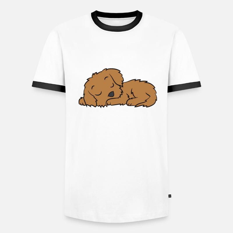 Cockapoo Pyjama Mignon Cockapoo Chien Sommeil T-shirt contrasté Homme