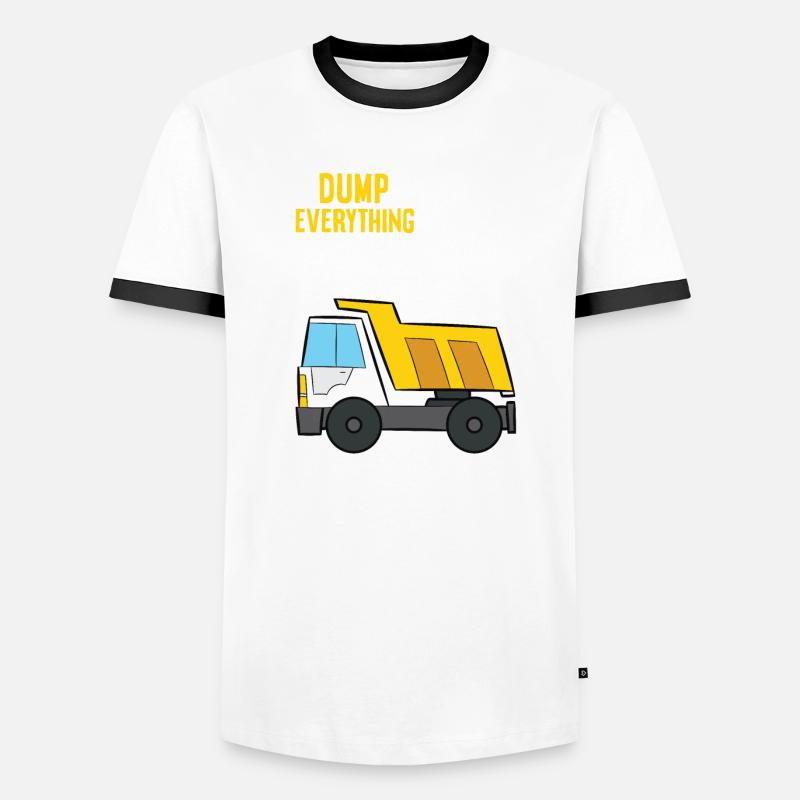 Dump Everything I’m 4 Birthday Construction 4th T-shirt contrasté Homme