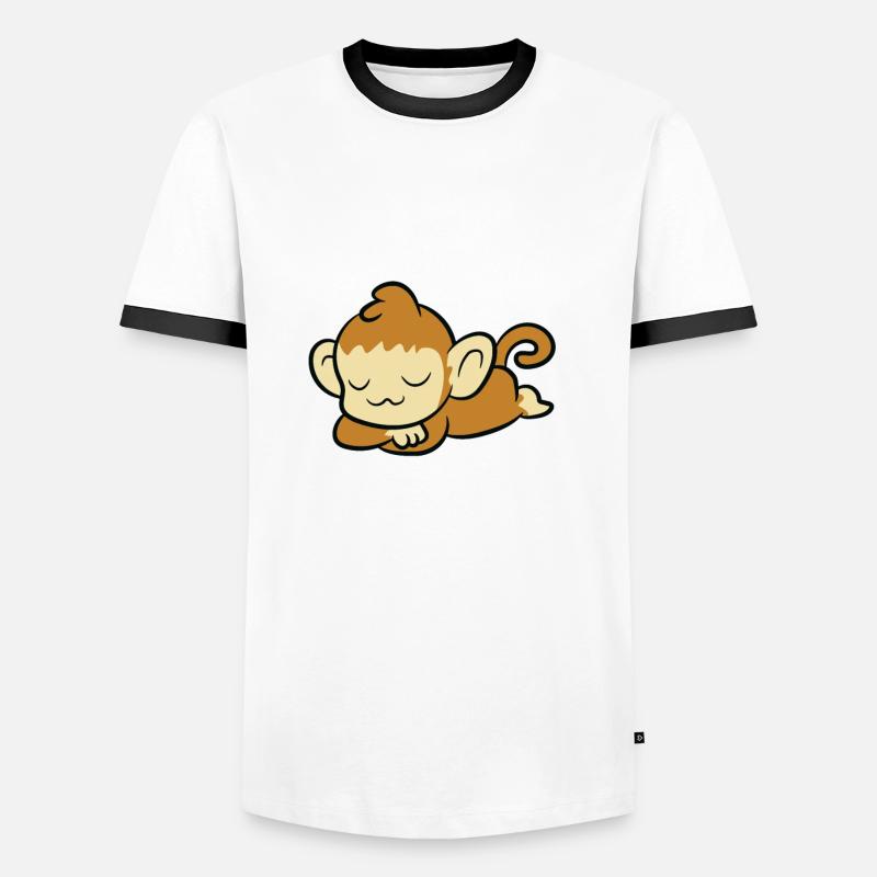 Sleeping Monkey Pyjama Lazy Monkey Men's Ringer Shirt