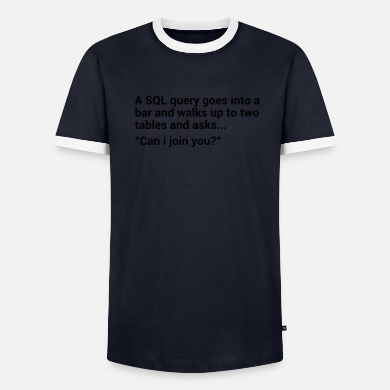 Blague de base de données SQL T-shirt contrasté Homme