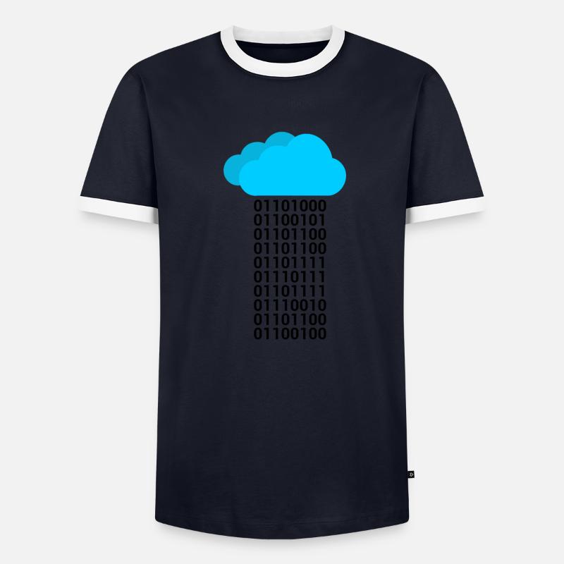 Informatique Binary Cloud Cloud T-shirt contrasté Homme