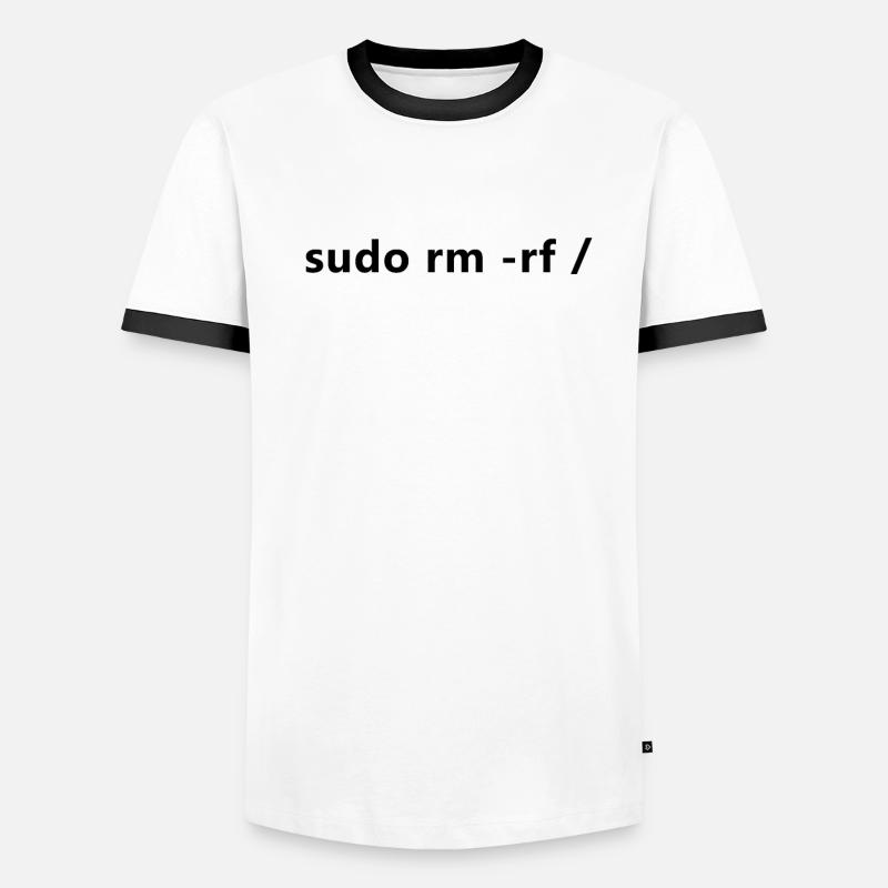 Linux Admin Programmierer sudo rm rf / Männer Kontrast-T-Shirt
