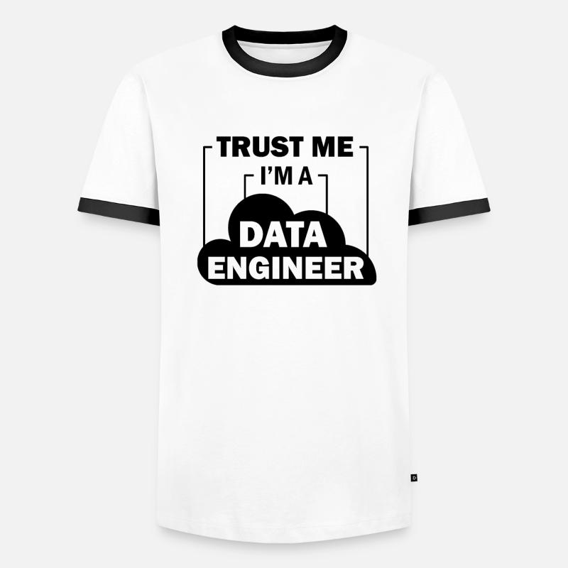 Data Engineer Data Science Männer Kontrast-T-Shirt
