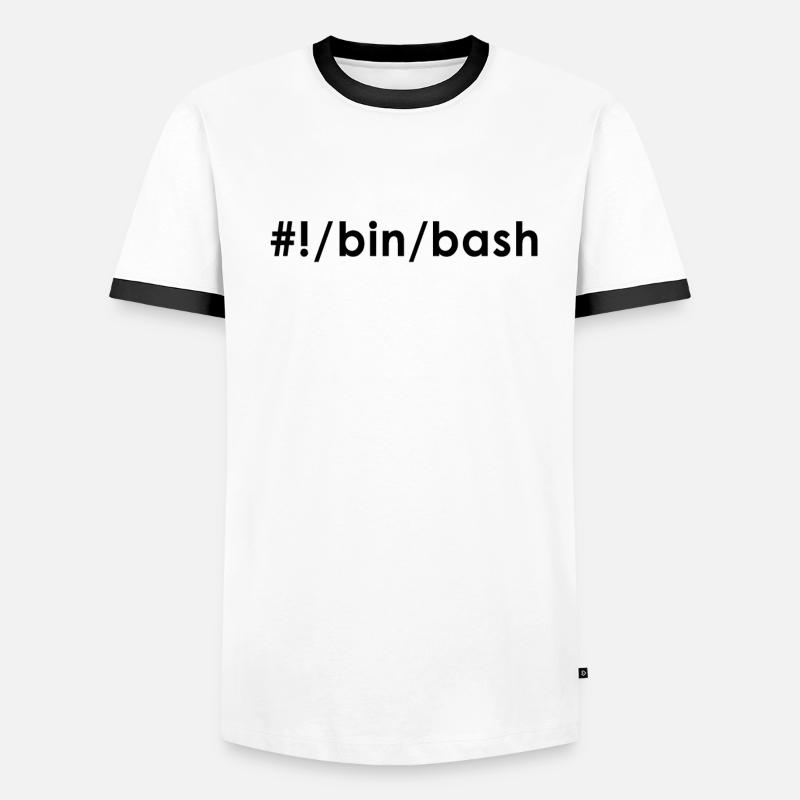 Programmer Admin Devops Linux Bash Men's Ringer Shirt