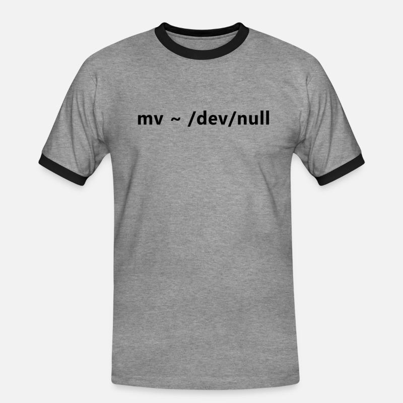 Linux Admin Gefährliche Linux Commands - Männer Kontrast-T-Shirt - Grau meliert/Schwarz