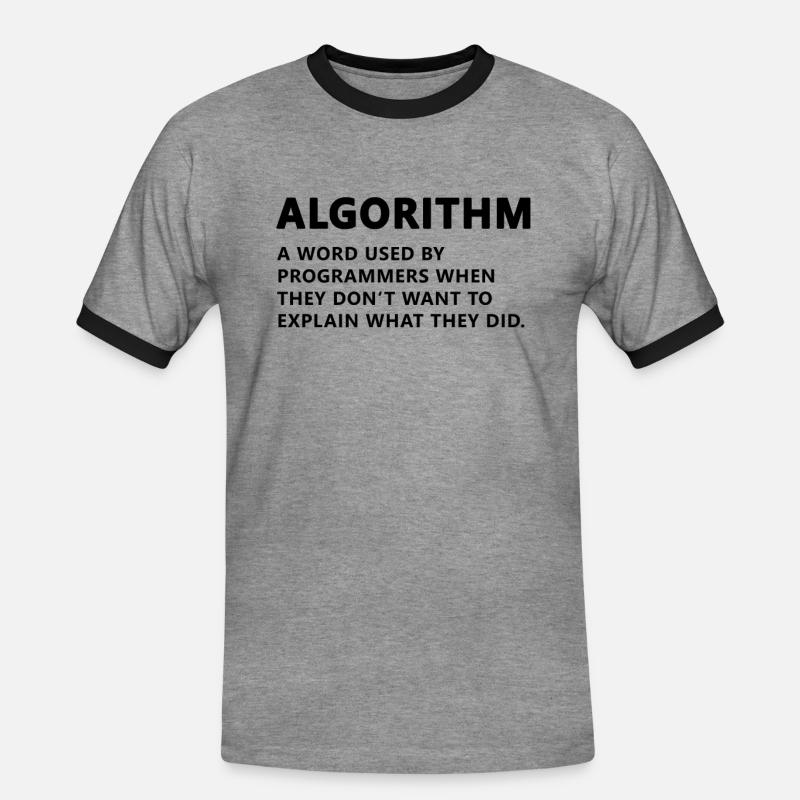Programmer Algorithm Definition - Men's Ringer Shirt - heather grey/black