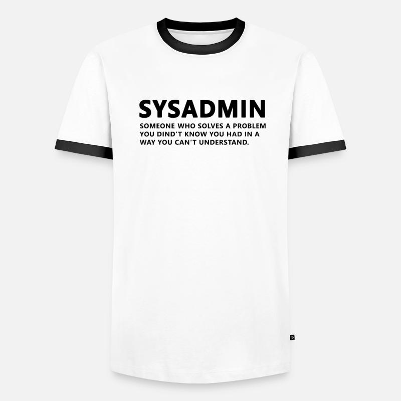 sysadmin T-shirt contrasté Homme