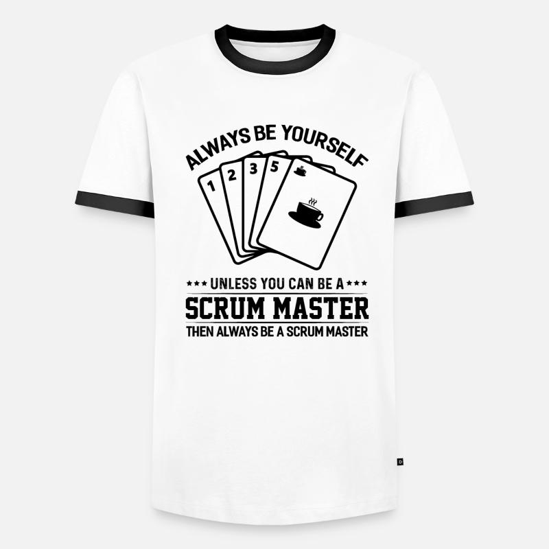 Scrum Master Agile Software Entwicklung Männer Kontrast-T-Shirt