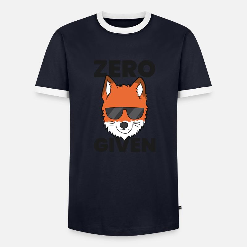 Zero Fox Given Funny No Fox Given Love Foxes T-shirt contrasté Homme