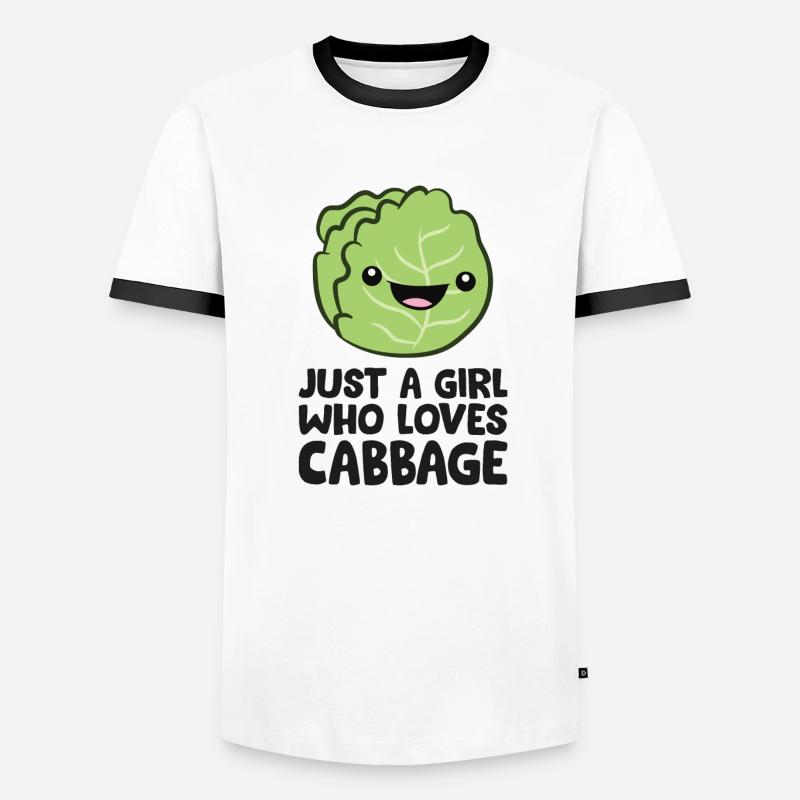 Nur ein Mädchen, das den Kohl liebt Männer Kontrast-T-Shirt