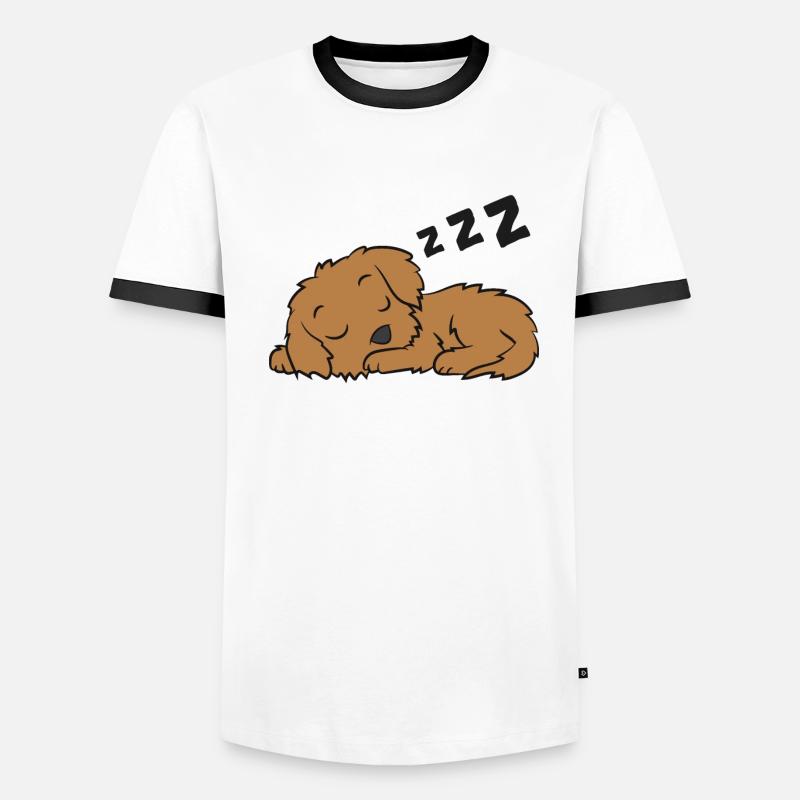 Cockapoo Hund Pyjama Lustig Schlafender Cockapoo - Männer Kontrast-T-Shirt -