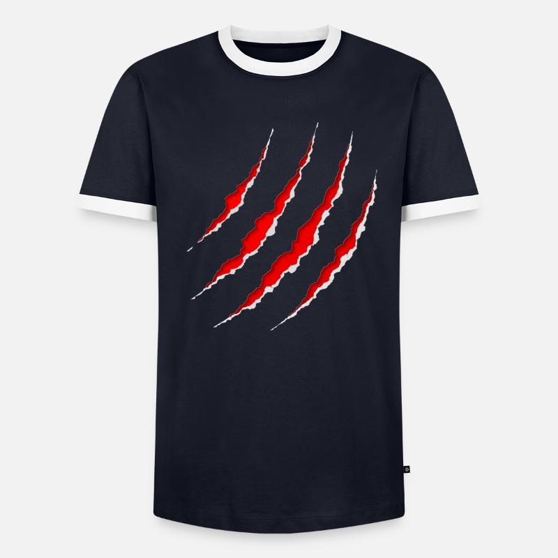 griffes rayures T-shirt contrasté Homme