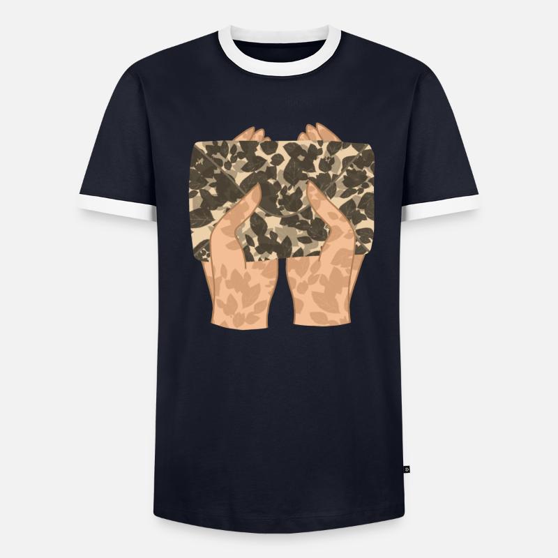 Letter Post Envelope in hands Gift idea Men's Ringer Shirt