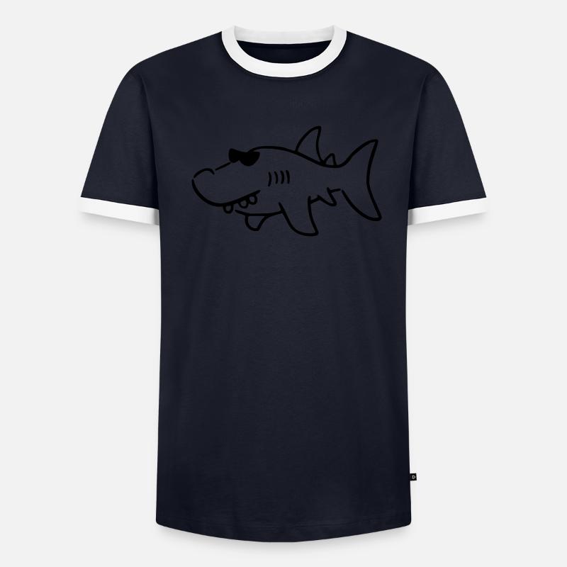 Hai Männer Kontrast-T-Shirt