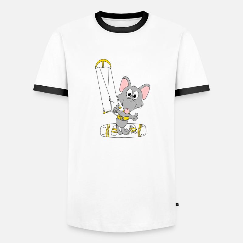 WASSERRATTE - RATTE - KITER - KITESURFER Männer Kontrast-T-Shirt