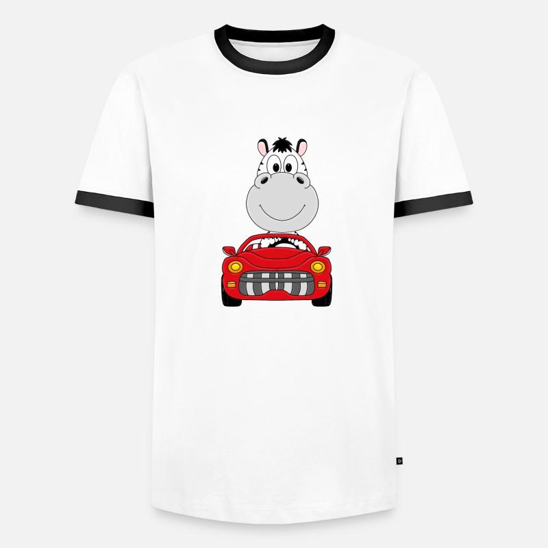 ZEBRA - AUTO - TIER - TIERISCH Männer Kontrast-T-Shirt