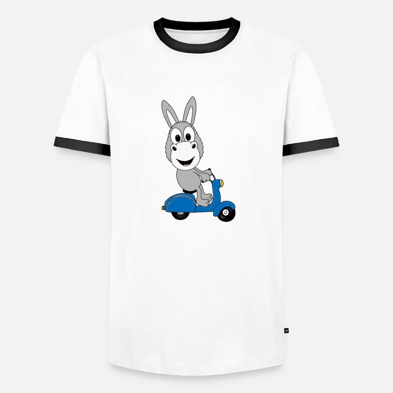 ESEL - ROLLER - TIER - TIERISCH Männer Kontrast-T-Shirt