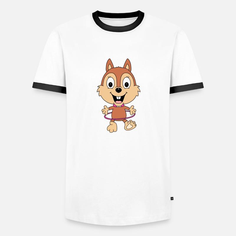 EICHHÖRNCHEN - TIER - TIERISCH - KINDER - BABYS Männer Kontrast-T-Shirt