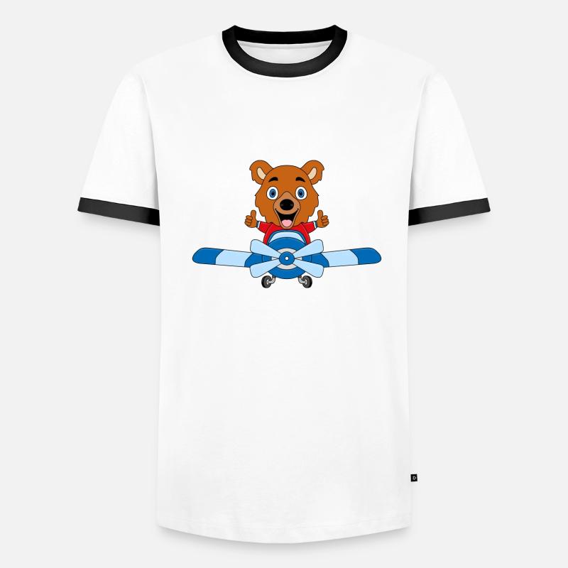 PILOT - BÄR Männer Kontrast-T-Shirt
