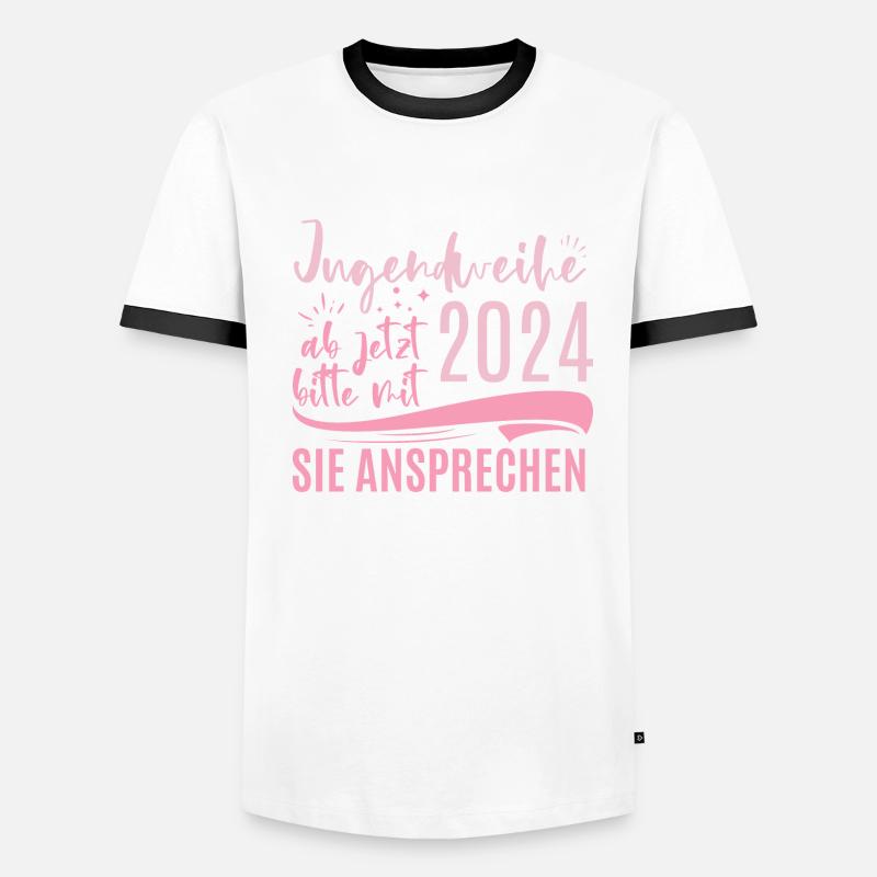 Jugendweihe 2024 Ab Jetzt Bitte Mit Sie Ansprechen Männer Kontrast-T-Shirt