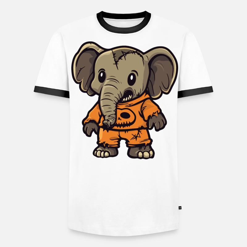 Mammoth Halloween Comic Funny Men's Ringer Shirt