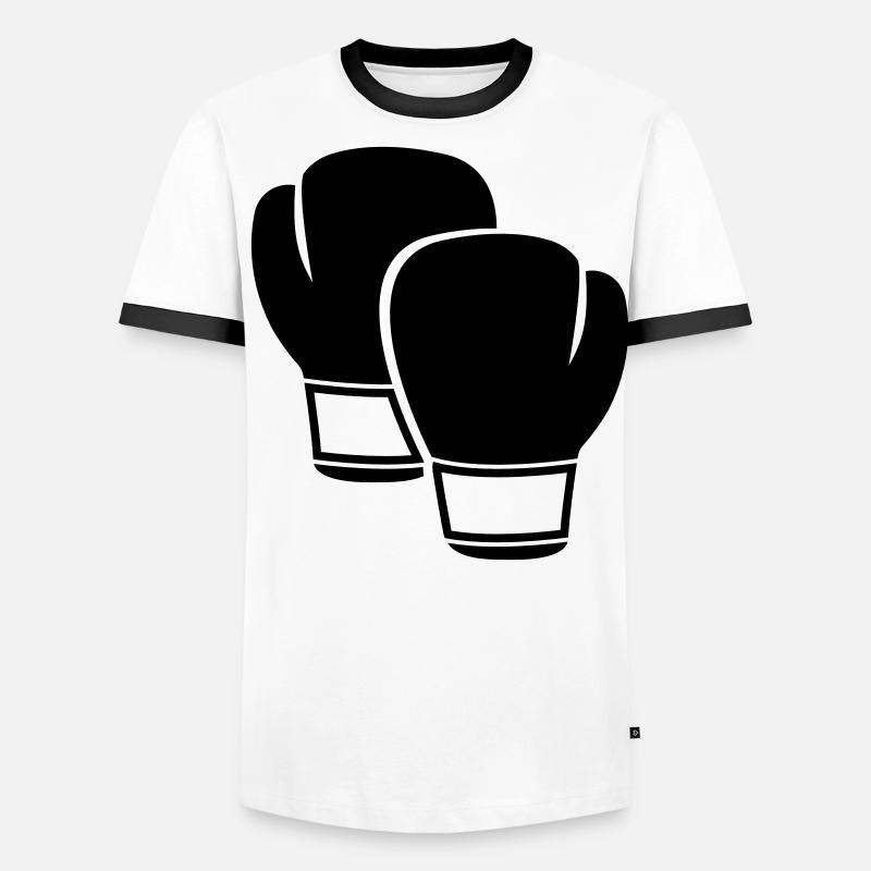 Boxhandschuhe Männer Kontrast-T-Shirt