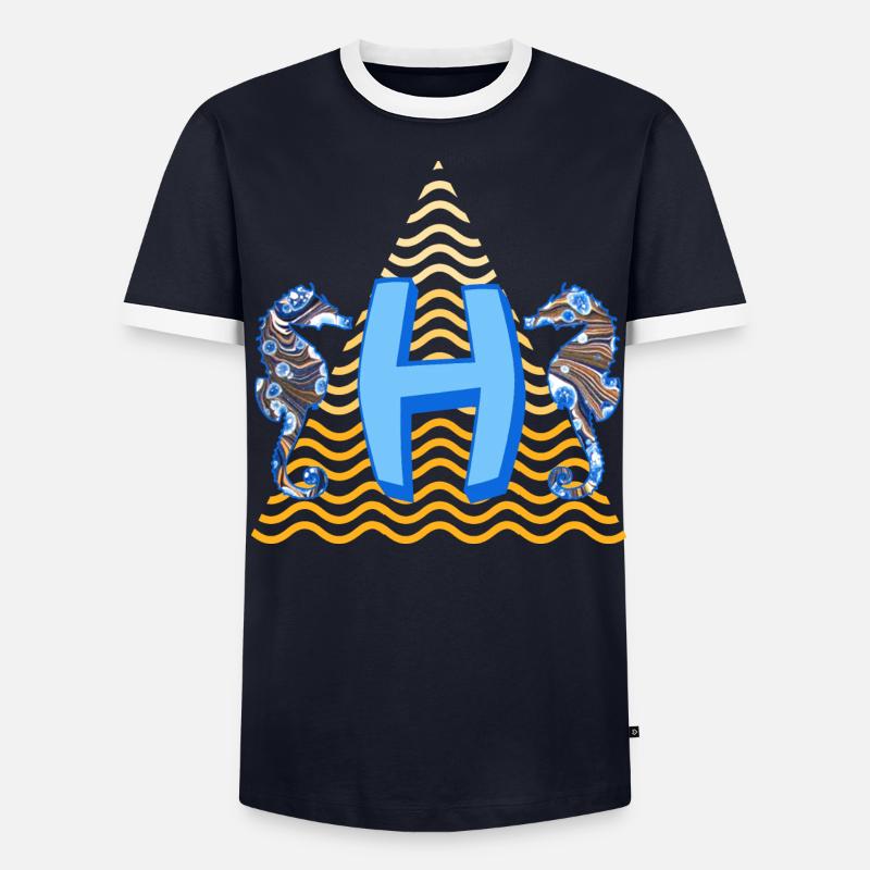 seepferdchen e 262 h - Männer Kontrast-T-Shirt - undefined