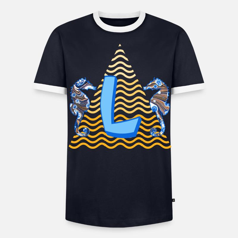 seepferdchen e 262 l - Männer Kontrast-T-Shirt - undefined