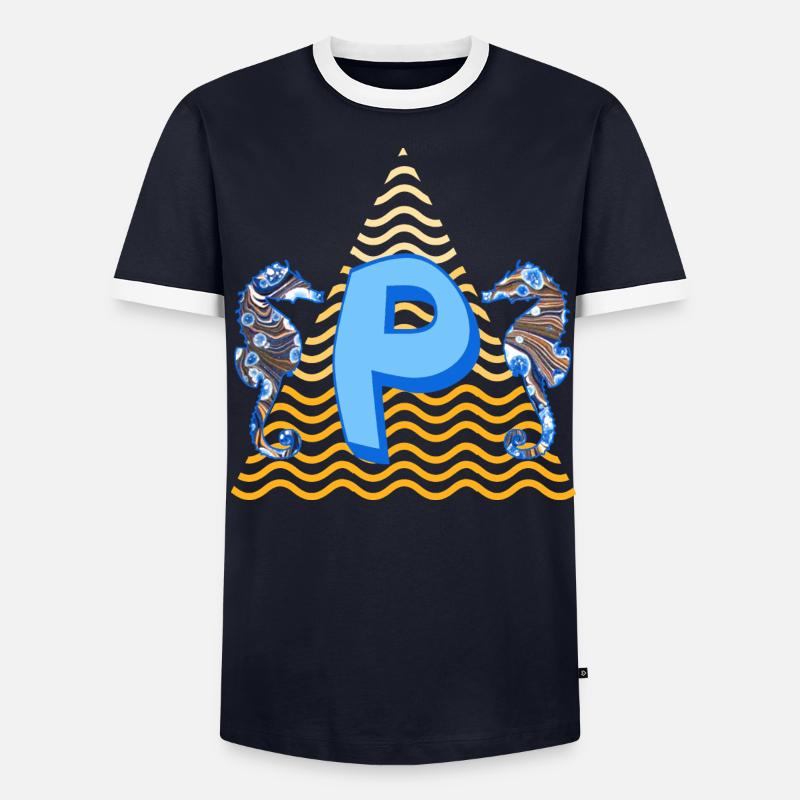 seepferdchen e 262 p - Männer Kontrast-T-Shirt - undefined