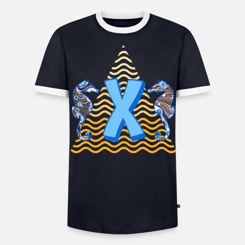 seepferdchen e 262 x - Männer Kontrast-T-Shirt - undefined