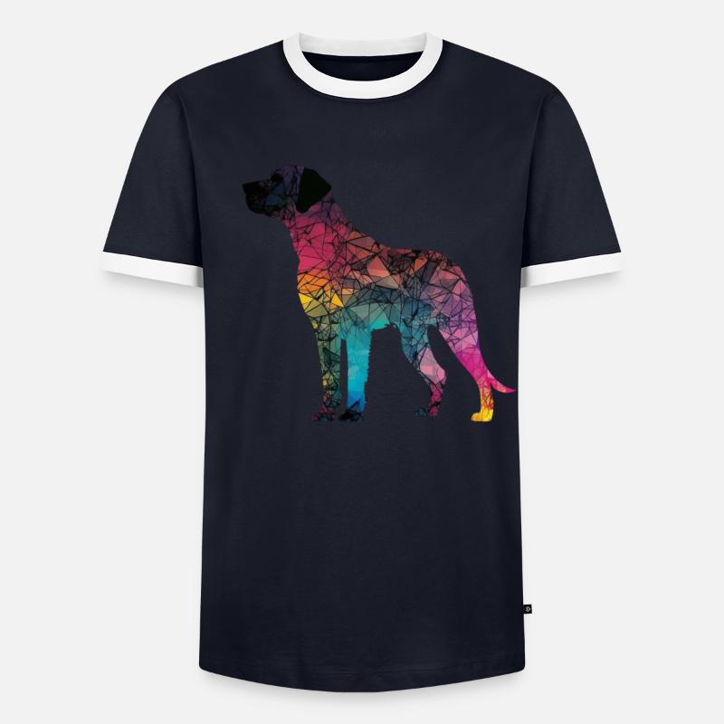 Bunte Hunde - Hunde Gruppe Männer Kontrast-T-Shirt