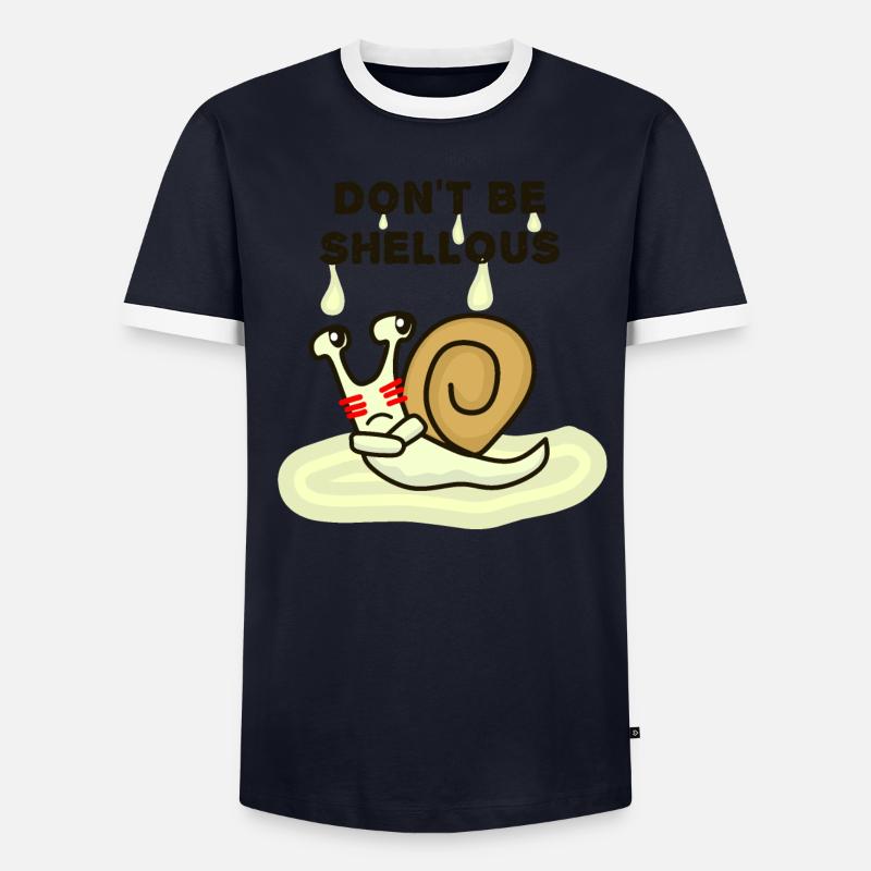 Ne sois pas coquillage, drôle de jeu de mots T-shirt contrasté Homme