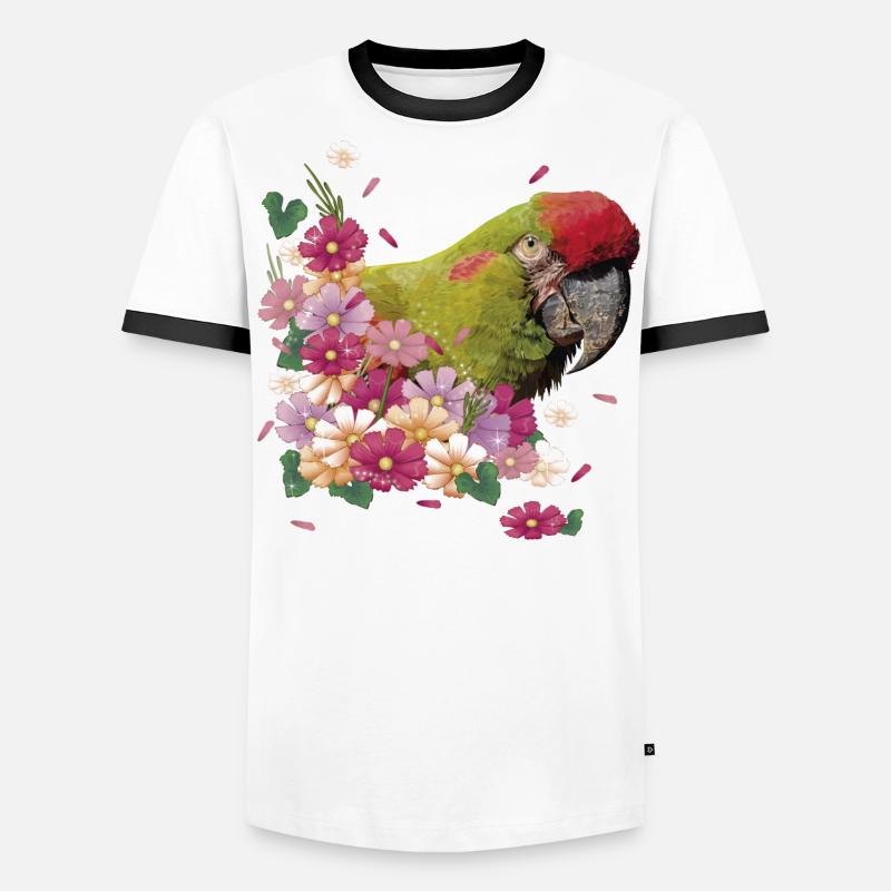 Ara à front rouge T-shirt contrasté Homme
