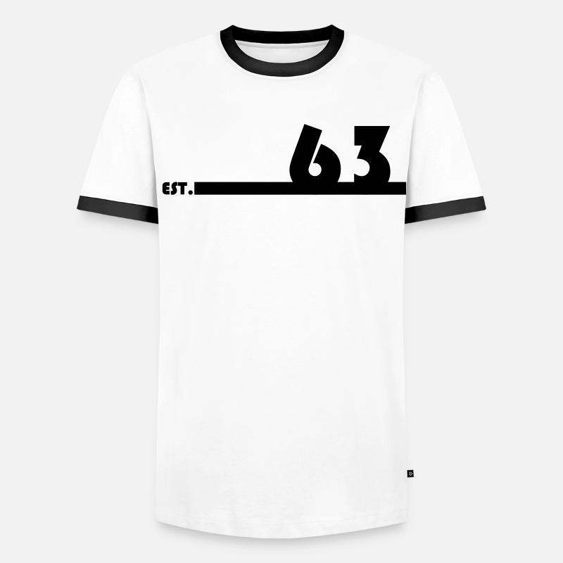 63_Black Männer Kontrast-T-Shirt