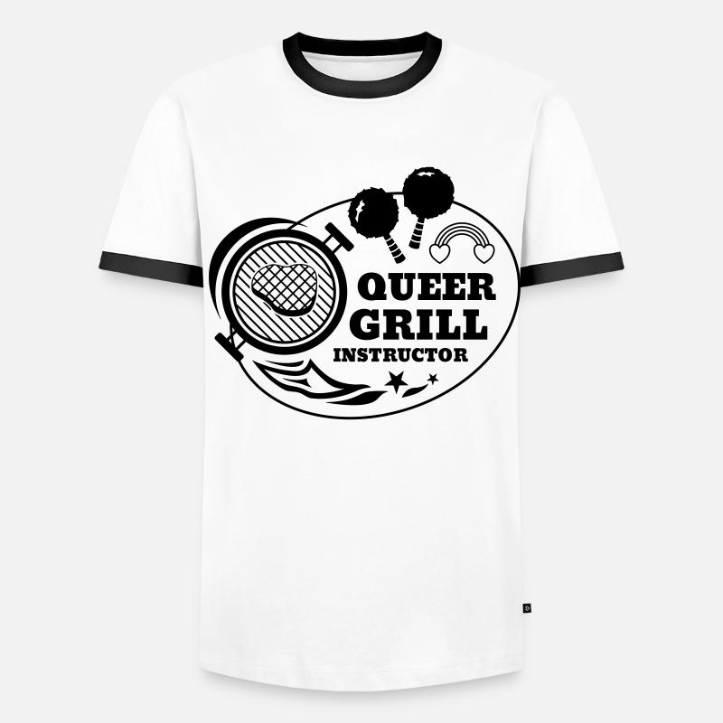 Queer Grill Instructor BBQ Idée cadeau T-shirt contrasté Homme