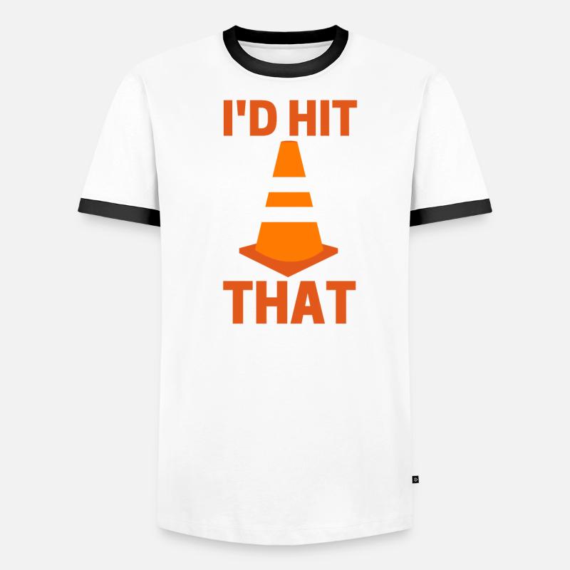 J’avais frappé ce drôle de pilote de cône orange autocross T-shirt contrasté Homme