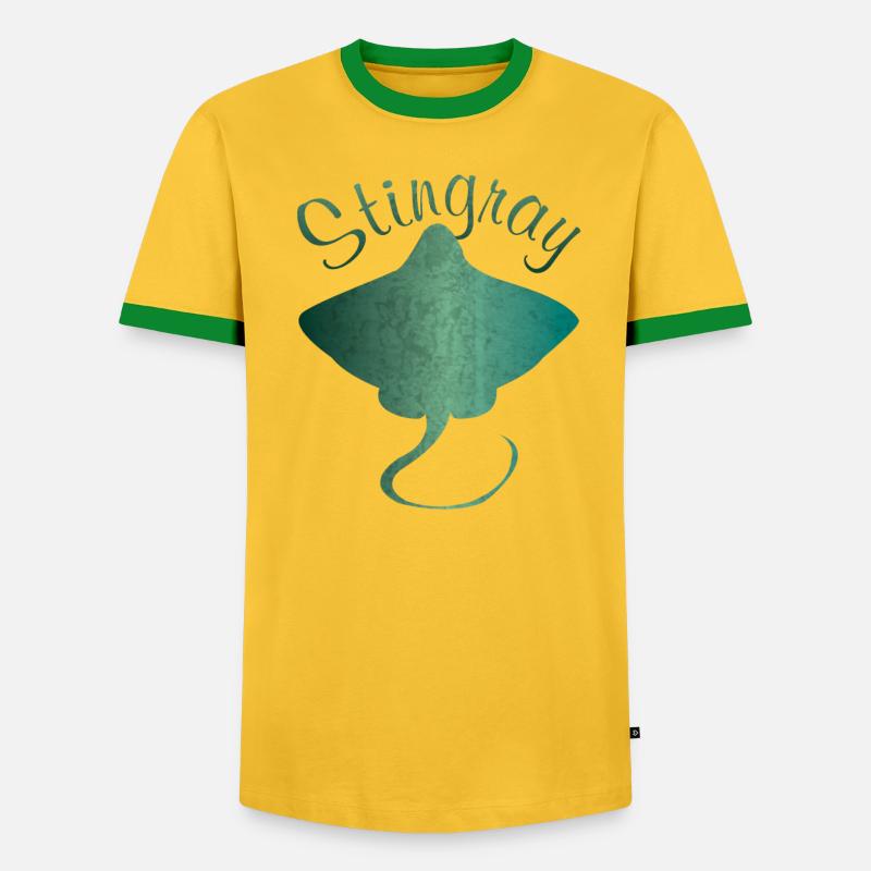 Rochen Stechrochen Stachelrochen Geschenk - Männer Kontrast-T-Shirt - undefined