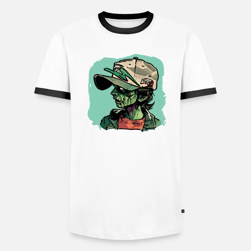 Zombie-Mädchen Männer Kontrast-T-Shirt
