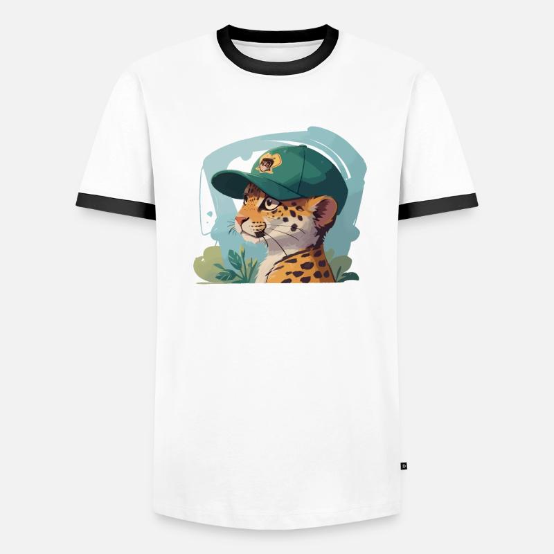 Léopard cool T-shirt contrasté Homme