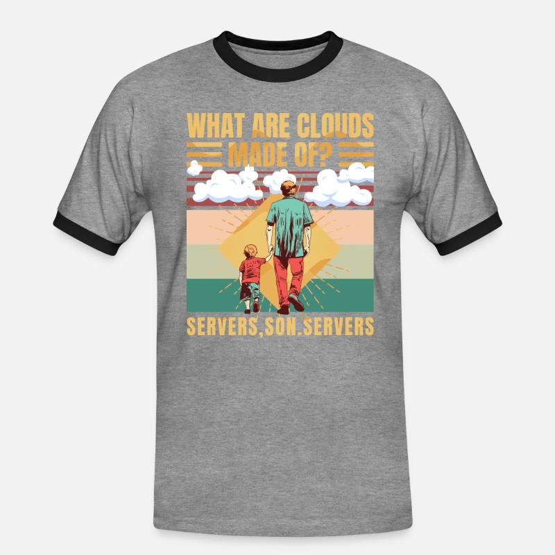 Funny Programmer Software Developer Computer - T-shirt contrasté Homme - gris chiné/noir