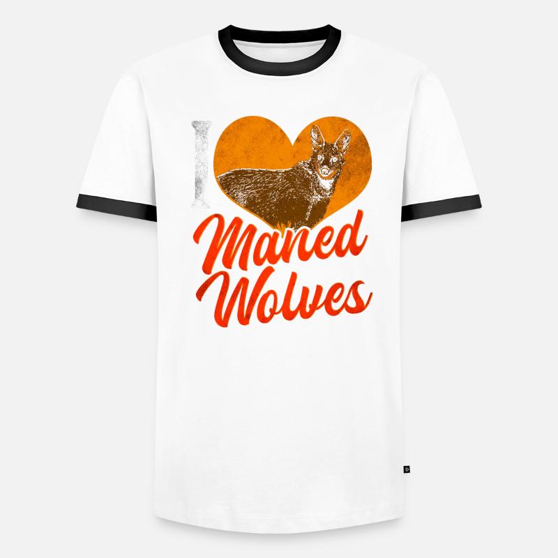 Mähnenwolf Männer Kontrast-T-Shirt