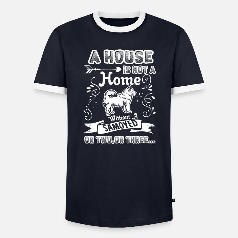 Samoyed Home Without Samoyed - Men's Ringer Shirt - undefined